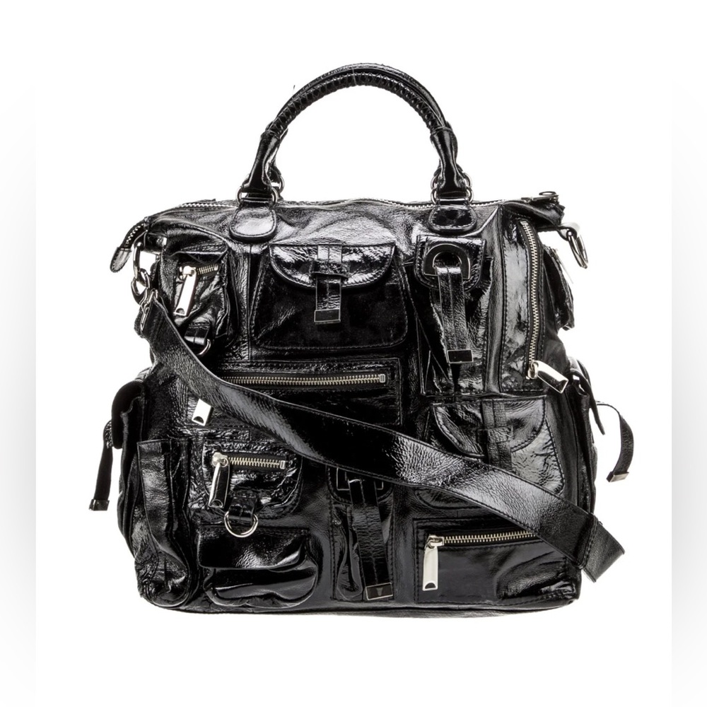 Cynthia Rowley Patent leather handle bag, NO STRAP I can’t seem to find it.